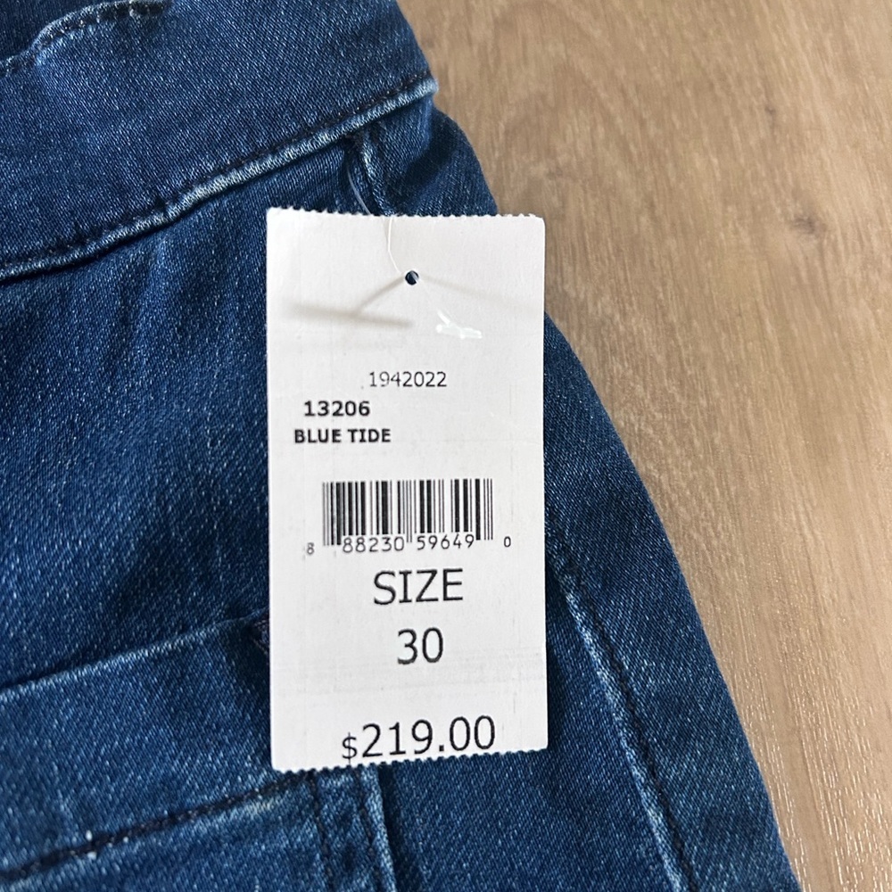 dl1961 hepburn.jeans wide leg high rise vintage 33" blue tide NWT size 30 - Picture 9 of 14